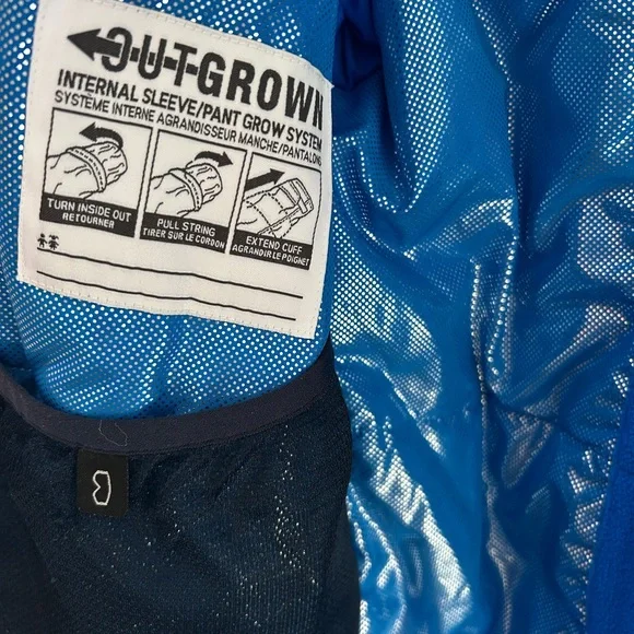 Columbia Kids Omni-Heat Blue Winter Jacket Outgrown Grow System Insulated Size L - Picture 3 of 10